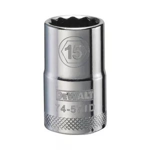 1/2" Drive X 15 mm Shallow Metric Socket