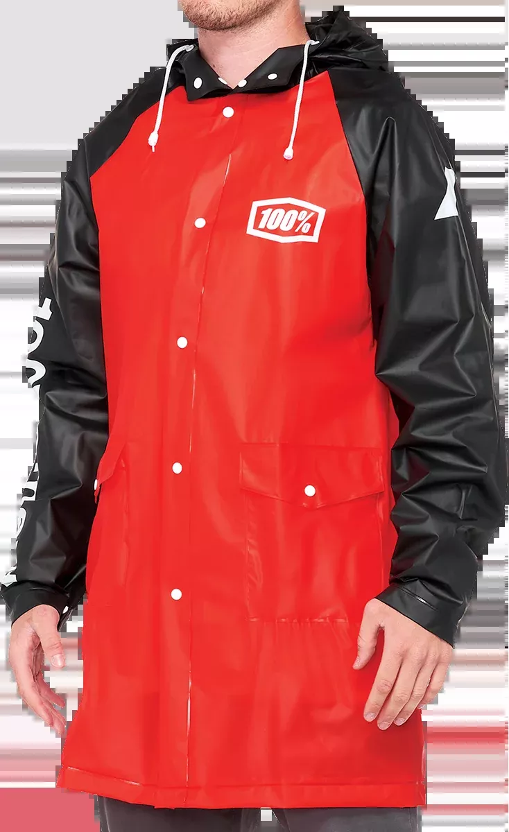 100% Torrent Raincoat - Red/Black- Medium 20040-00006