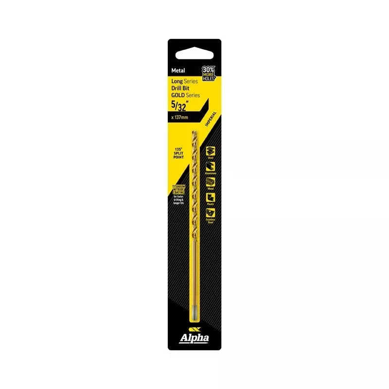 (3.97mm) Long Series Drill Bit - Gold | Alpha