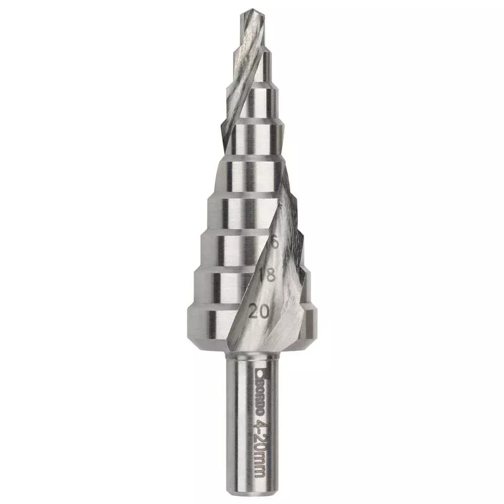 4-20 x 2mm Spiral Flute M2-HSS Step Drill | Pro Grade