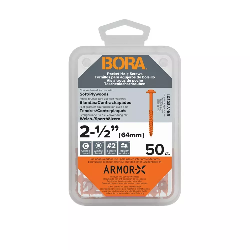 Bora Tools - Screws 2-1/2-Inch Coarse 50-pcs | BR-A180801