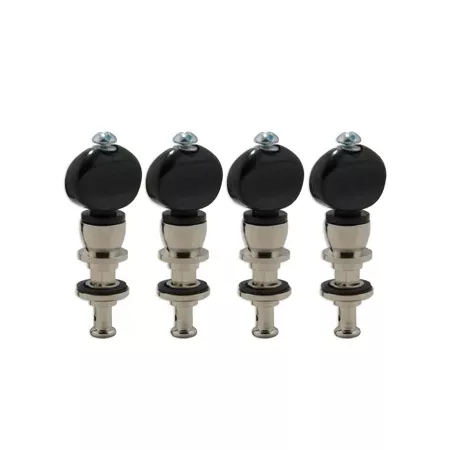 CHAMPION™ BANJO PEGS W/ BLACK BUTTONS NICKEL SET 4