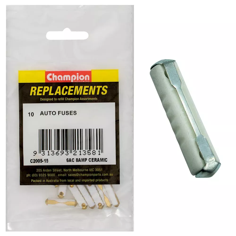 Champion Fuses - Ceramic - 8Amp | Industrial Shed