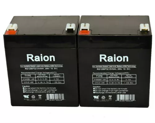 ELK Battery ELK-1250 12V 5Ah Replacement Battery (2 Pack)