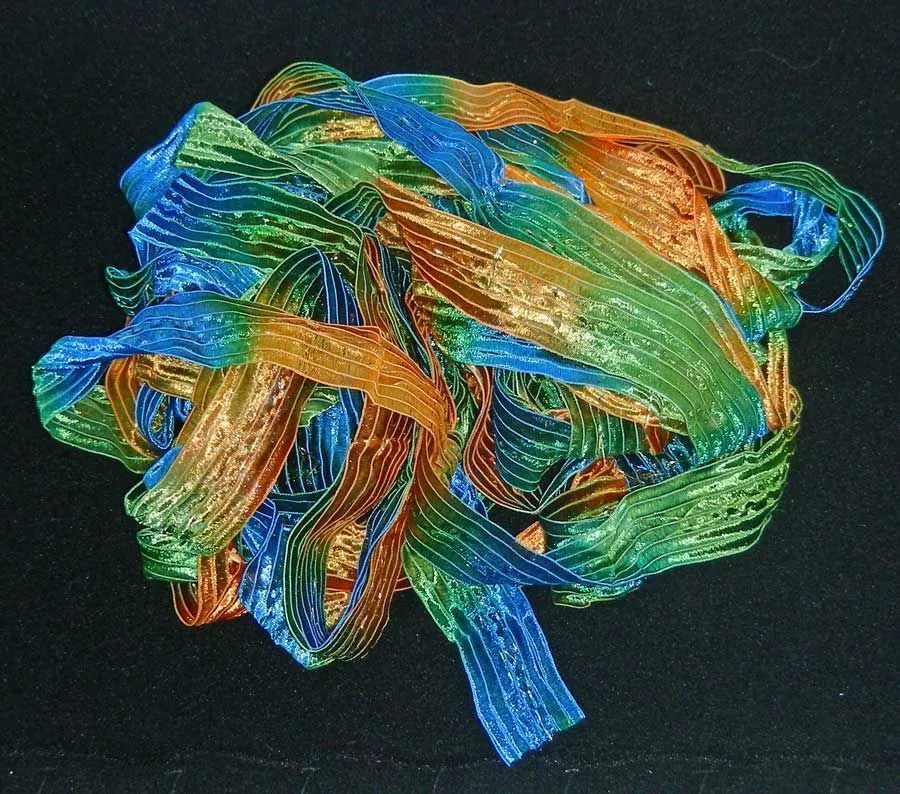 Hand Dyed Silk Ribbon – Fall 10 Yards