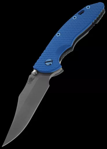 Hinderer XM-18 3.5" Bowie G10 Blue Folding Knife