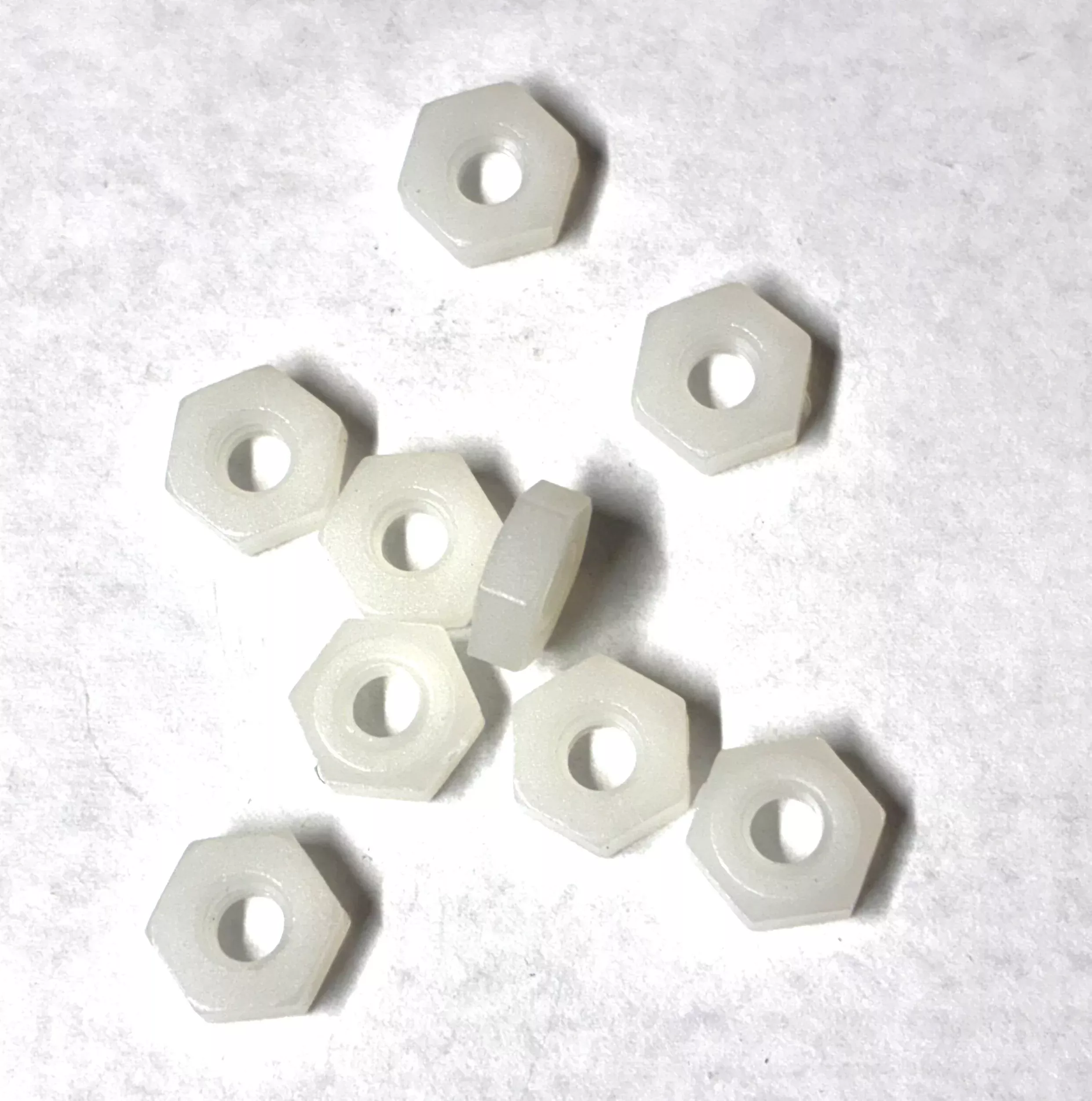 (HNN1420) NYLON HEX NUTS 1 /4-20 - 50 PCS /PCK