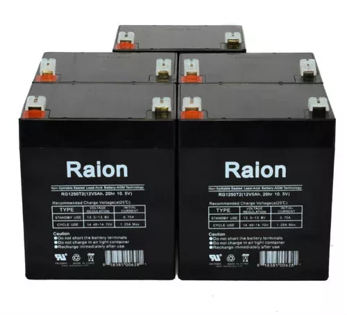 Infrasonics BAT602 12V 5Ah Battery (5 Pack)