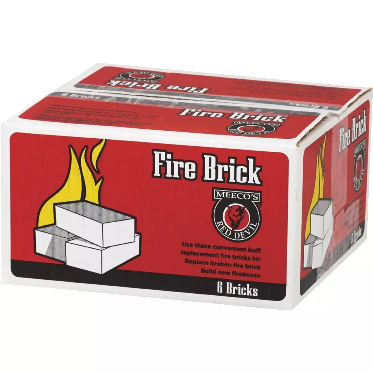 Meeco's Red Devil ASTM 9 In. 4-1/2 In. Fire Brick (6-Pack)