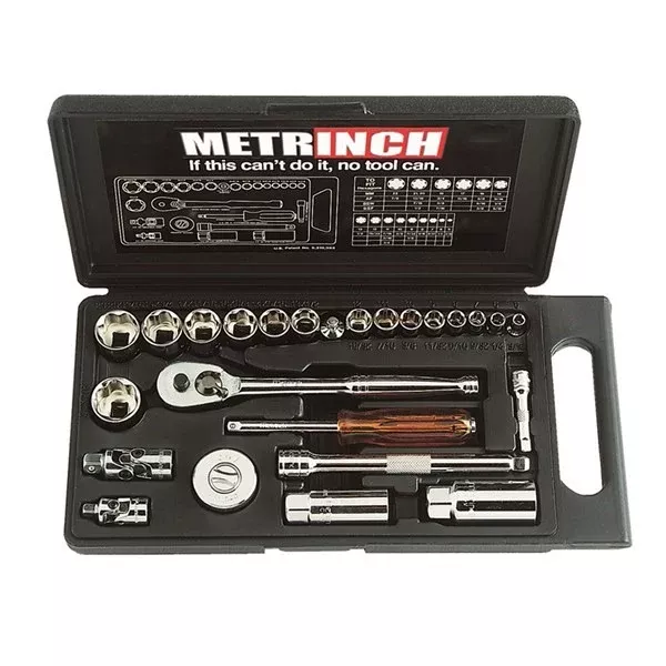 Metrinch - 1/4" and 3/8" Drive 25pc Socket Set | MET-0300