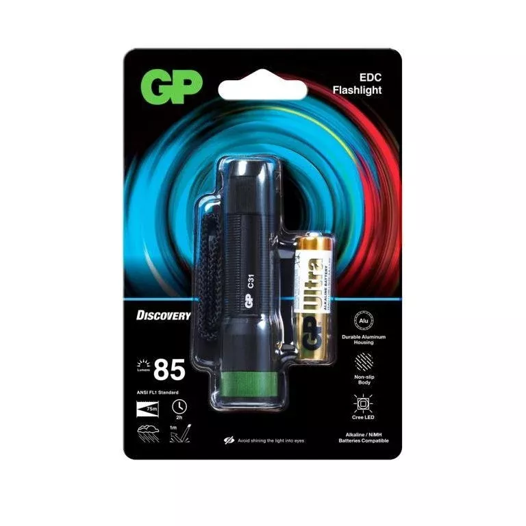 Powercell - GP Discovery Consumer Torch, (EDC), 85lumens, black | GPC31