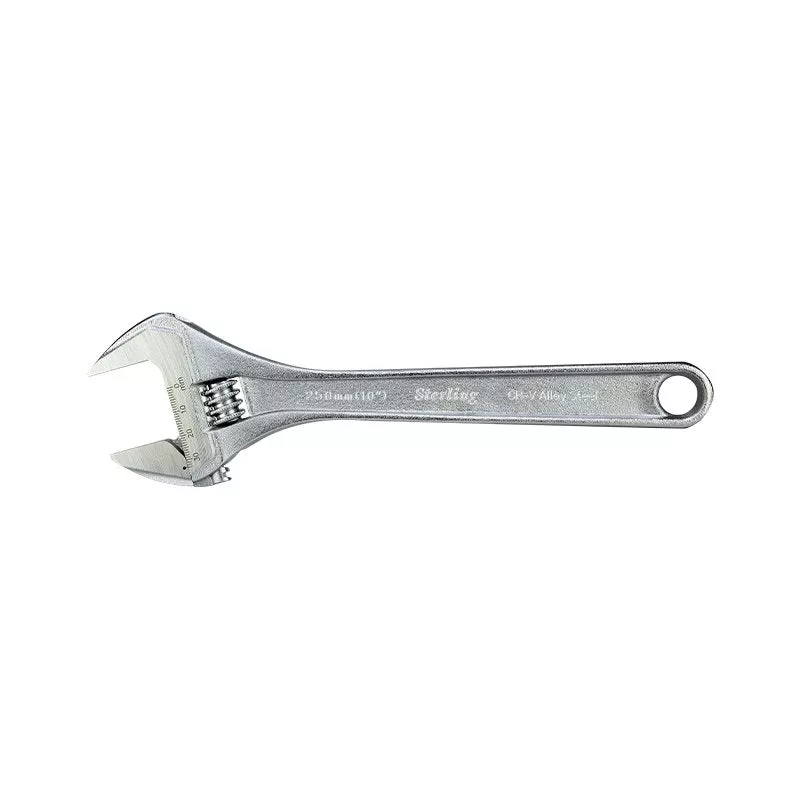 Sterling Adjustable Wrench 250mm (10in) Chrome OPP Bag | AW-250