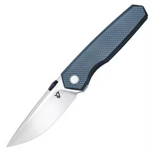 Vanguard Jaeger Folding Knife Blue Titanium Handle Satin Vanax Blade