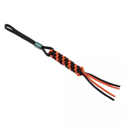WE Paracord Lanyard With Titanium Bead Orange + Black (A-01C)