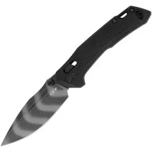 Zero Tolerance Folding Knife Black G10 Handle CPM-M4 Plain Edge Tiger Stripe Camo Finish ZT0203BLKTS