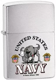 Zippo US Navy Brushed Chrome Z24533